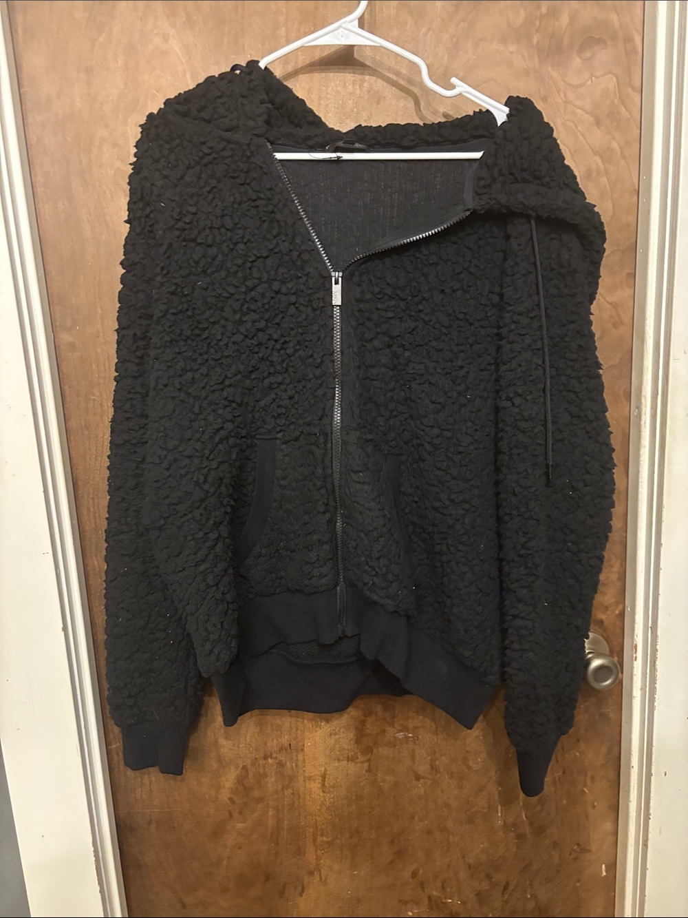 Marc New York Black Sherpa Zip Hoodie Jacket